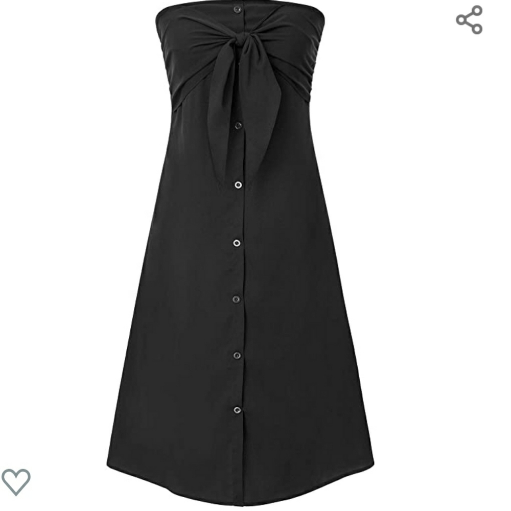 Black strapless dress